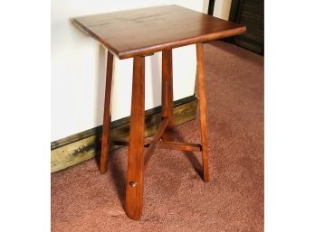 Sturdy Smaller Handmade Vintage Rock Maple Table Charmer