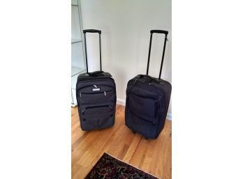 Pair Of Rolling Travel Suit Cases