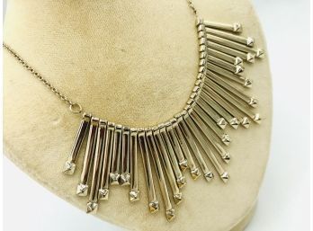 Sophisticated Modern Egyptian Revival Costume Gold Tone Necklace