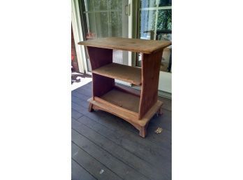 Outdoor 2 Shelf Maple Side Table - Vintage - Ready For Refinish If Desired