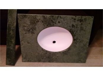 Brand New Solid Stone Vanity Top And Backsplash - 31x22