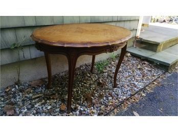Antique Oval Wood Coffee Table