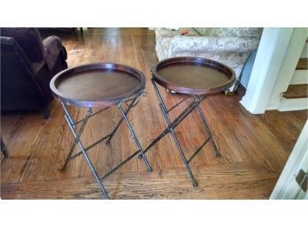 Pair Of Cool Vintage Folding Snack Tables
