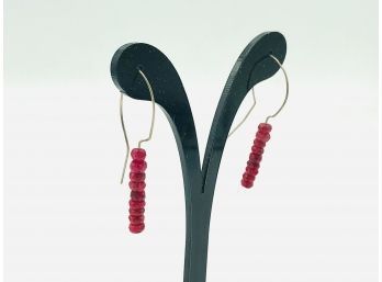 Natural Faceted Rubies ~ Lightweight Fish Hook Post Earrings