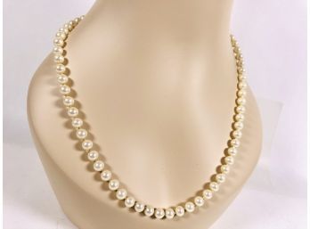 So Pretty 24' Creamy White Costume Pearls Necklace