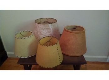 Lot Of 4 Various Sized Lamp Shades (12'D And Lower)