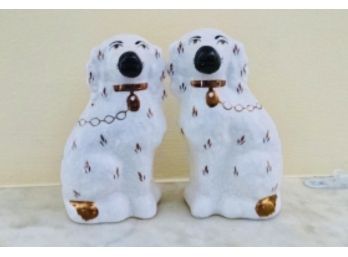 Pair Of Ceramic Dogs - Staffordshire - 6'