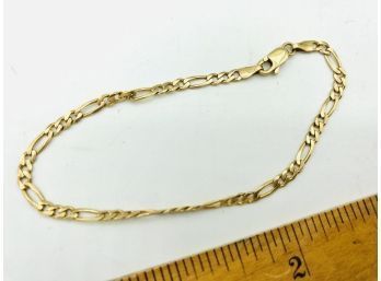 3.2g Solid 14K Gold Vintage Mariners Chain Bracelet