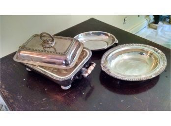 Silver-plated Serving Items (3)