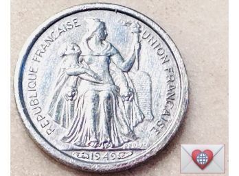 Coin Collectors ~ 1949 New Caledonia 50 Centimes French Overseas {World Coin M-3}