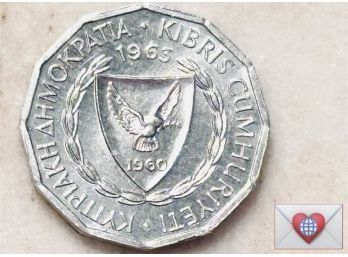 Coin Collectors ~ 1963 Cyprus 1 Mil Kibris Cumhuriyeti {World Coin M-2}