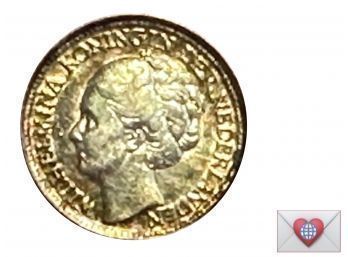 Coin Collectors ~ .600 Silver Wilhelmina 1944 Netherlands Gulden 10 Cents {World Coin K-16}