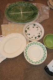 Green And White Lot Including Royal Daulton Dishware