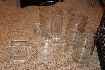 Large Lot Of Glass Vases