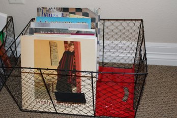 Wire Basket With Decorating Books
