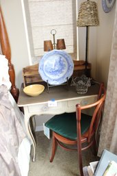 Desk With Decor Chair And Plates