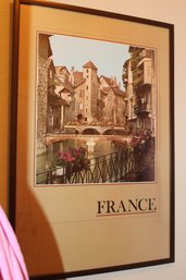 Large Framed French Cityscape Print