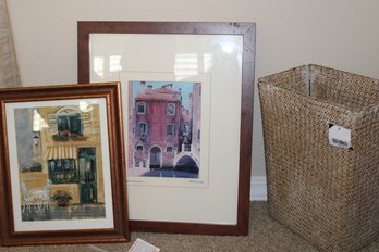 Two Framed Pictures European Scenes