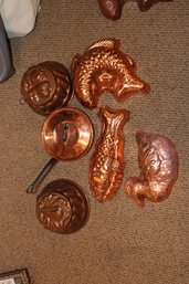 Vintage Copper Molds Lot One