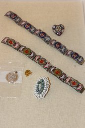 Antique Italian Micro Mosaic Jewelry Lot
