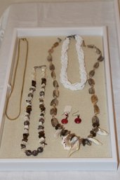 White And Brown Jewelry Lot