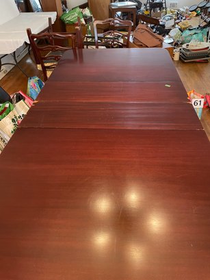 Solid Mahogany Dining Room Table With Leaf