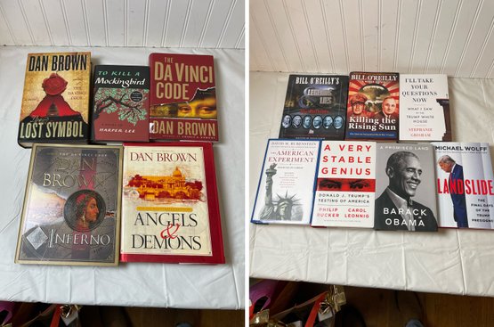 Dan Brown Books, Obama And More Large Hardbound Book Lot