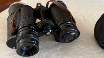 Vintage Bauer Movie Camera And Vintage Binoculars