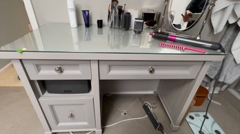 Gray Vanity Desk