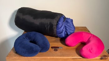 Sleeping Bag, 2 Neck Pillows, Barlow Pocket Knife