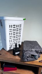 Laundry Basket, Twin Air Mattress, Air Pump