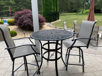 Gorgeous Cast Aluminum  Bar-Height Bistro Set