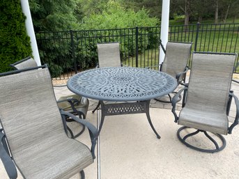 Cast Aluminum Patio Table And Chairs