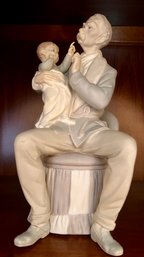 Vintage Lladro RARE! - LLADRO Porcelain Figurine No.4654 LLADRO Grandfather With Baby # 4654