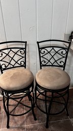 Iron Counter Stools Nice Lot Of 2!