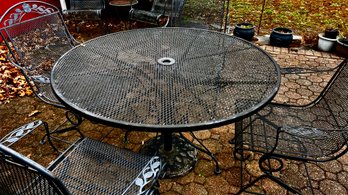 Vintage Wrought Iron Patio And Chairs