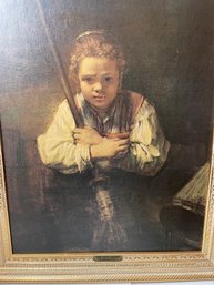 Rembrandt Girl With Broom Reproduction Painting