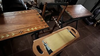 Amish Snack Tables & Drop-leaf Table SO UNIQUE!