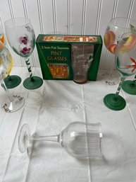 Hand-Painted Wine Glasses & Irish Pub Pint Glasses