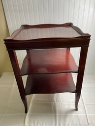 Microwave Cart & Mahogany 3-tiered Table