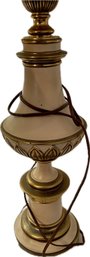 RARE TULIP Mid Century Brass Stiffel Lamp Ceramic Hollywood Regency