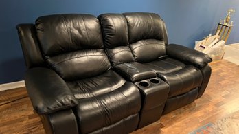 Leather Reclining Loveseat