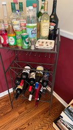 Combination Metal Bar & Wine Rack