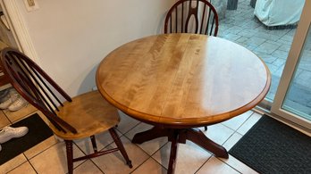 Wood Dinette Set With Windsor Chairs