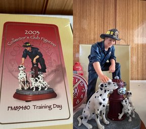 Red Hats Of Courage Training Day Figurine, Fireman Clock, Mugs And Cap