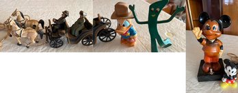 Vintage Metal Toys, Mickey Mouse & Gumby