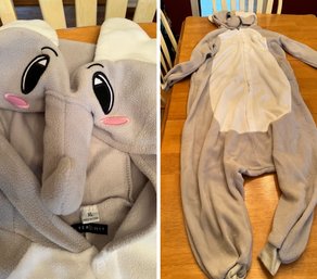 Unisex Adult Elephant Onesie Pajamas- Plush One Piece Costume XL