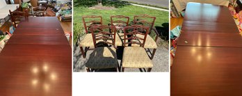 Solid Wood Mahogany Dining Room INCLUDES TABLE & ALL CHAIRS!