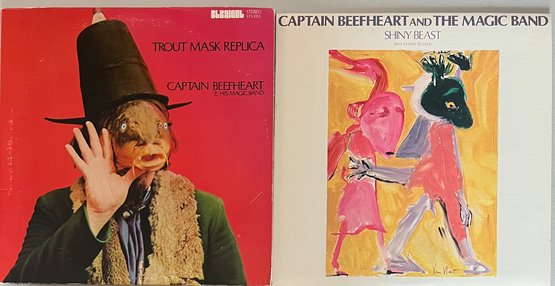 (2) Vintage Captain Beefheart Vinyl Albums - Trout Mask Replica And Shiny Beast