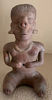 Mayan Style Terracotta Seated Figurine